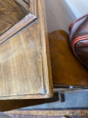 Lot 53 - A George III mahogany secretaire breakfront bookcase