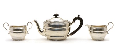Lot 64 - A three-piece silver teaset
