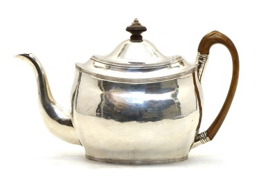 Lot 61 - A George III silver teapot