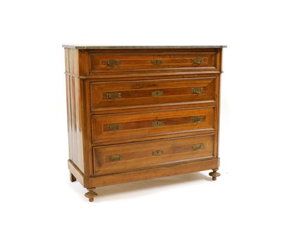 Lot 353 - A walnut commode