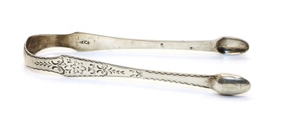 Lot 17 - A pair of Irish provincial silver sugar tongs
