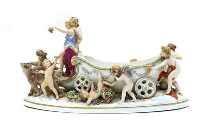 Lot 195 - A continental porcelain jardiniere