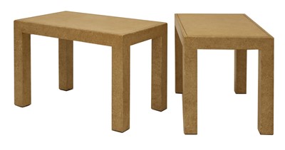 Lot 723 - A pair of scumbled cream-on-white side tables