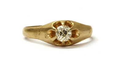 Lot 2 - A gold single stone diamond ring