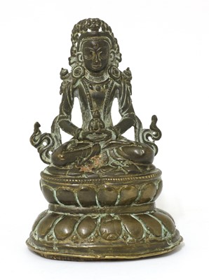 Lot 127 - A Chinese bronze bodhisattva