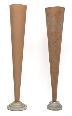 Lot 689 - Two fibreglass and plaster floor lamps