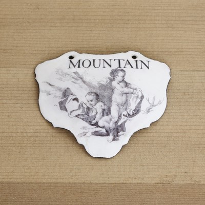 Lot 428 - A rare Battersea enamel wine label