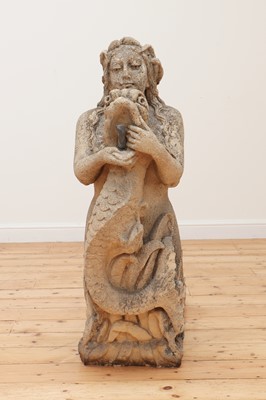 Lot 101 - A large neoclassical composite stone fountainhead