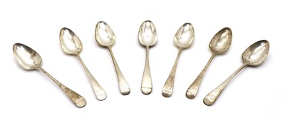 Lot 51 - Seven silver table spoons