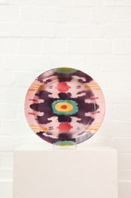 Lot 58 - A Soviet pottery charger by the Kuznetsov Porcelain Factory
