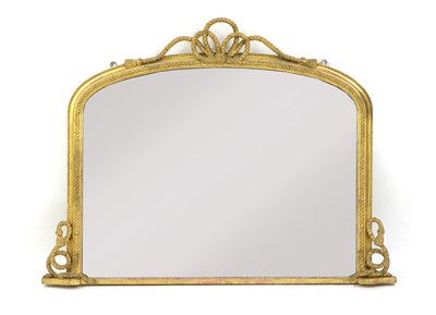 Lot 505 - A 19th century giltwood overmantel mirror