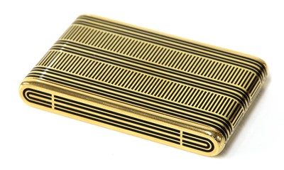 Lot 234 - A cased 18ct gold and enamelled compact, by Boucheron, c.1920