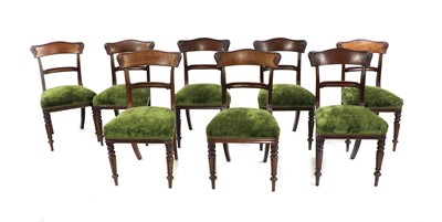 Lot 460 - Set of eight William IV mahogany dining chairs