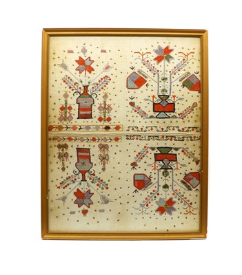Lot 209 - A pair of Ottoman embroidered linen towels