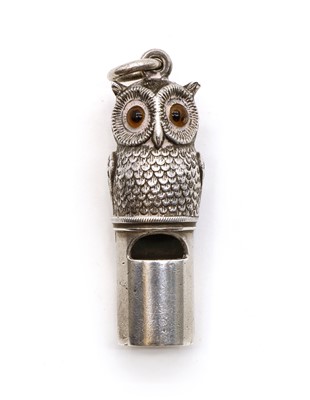 Lot 36 - A Victorian silver whistle