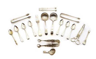 Lot 60A - A George III set of six bright-cut engraved teaspoons