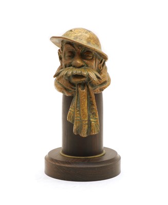 Lot 21A - A bronze motorcycle mascot 'Old Bill' by Bruce Bairnsfather