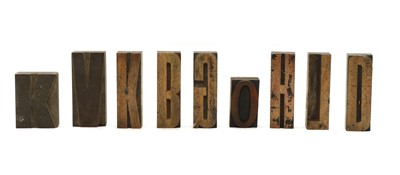 Lot 360A - A collection of block print lettering