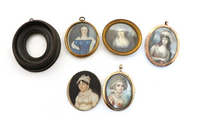 Lot 262 - Three portrait miniatures