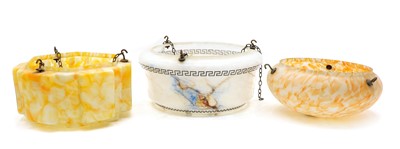 Lot 186 - A collection of seven Art Deco and later plafonniers