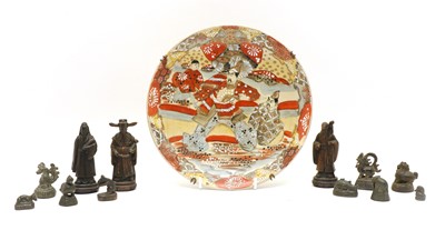 Lot 137 - A Japanese Satsuma pottery dish
