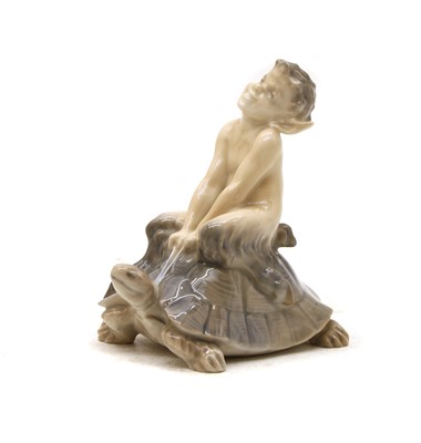 Lot 330 - Royal Copenhagen, Faun and Tortoise figure