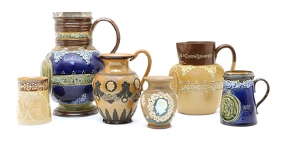 Lot 287 - A collection of Doulton commemorative stoneware