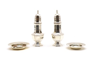 Lot 14 - A pair of silver sugar casters