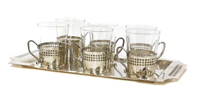 Lot 8 - An Austrian Secessionist silver-plated tea service