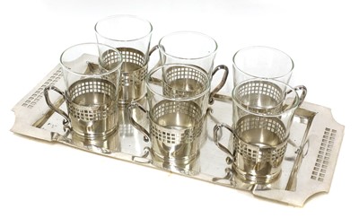 Lot 8 - An Austrian Secessionist silver-plated tea service