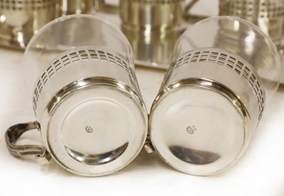 Lot 8 - An Austrian Secessionist silver-plated tea service