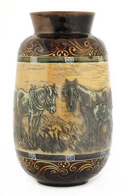 Lot 49 - A Doulton Lambeth stoneware vase