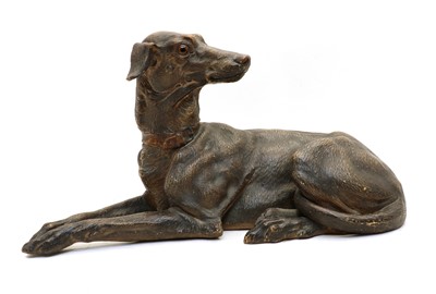 Lot 61 - An Austrian painted terracotta whippet