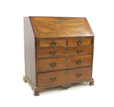 Lot 571 - A George III mahogany bureau