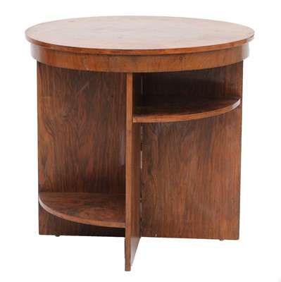 Lot 300 - An Art Deco walnut book table