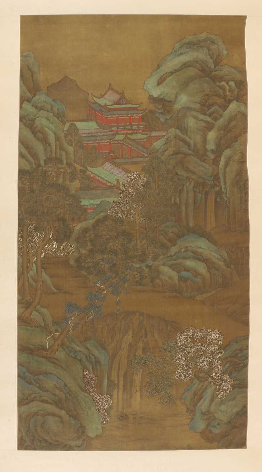 Lot 312 - A Chinese hanging scroll