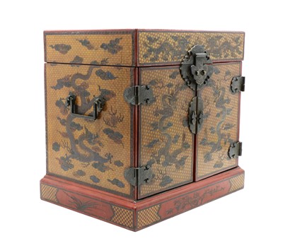 Lot 161 - A Chinese lacquered cabinet