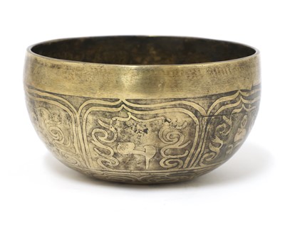 Lot 114 - A Tibetan brass bowl