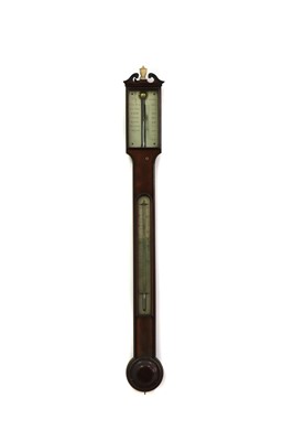 Lot 297 - An early 19th century mahogany stick barometer by Cary, London