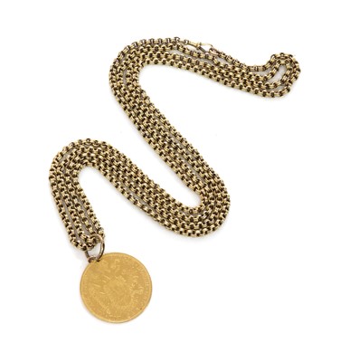 Lot 124 - An Austrian gold four ducat coin