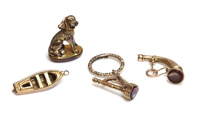 Lot 49 - A watch key in the form of a harp