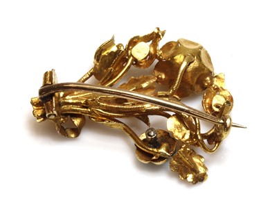Lot 38 - A Regency gold gem set posy brooch
