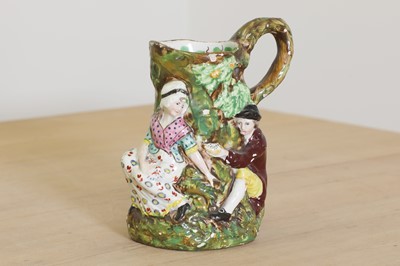 Lot 184 - A Staffordshire  pearlware 'Fair Hebe' jug