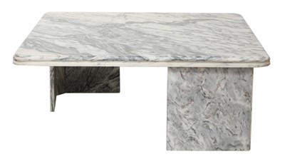 Lot 727 - An Italian Carrara marble coffee table