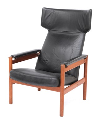 Lot 612 - A Fritz Hansen 'Model 4365' teak armchair