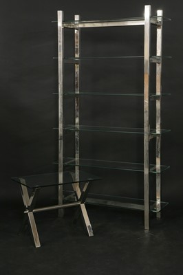 Lot 632 - A suite of contemporary chrome furniture