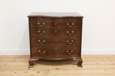 Lot 335 - A George III mahogany serpentine chest