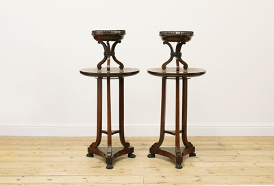 Lot 330 - A pair of Victorian mahogany jardinière stands