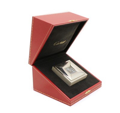 Lot 114 - A Cartier miniature bedside clock