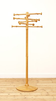 Lot 585 - A beech coat stand